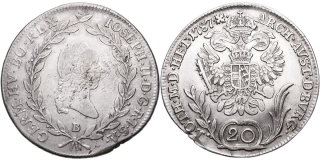 Josef II., 1780 - 1790, 20 Krejcar 1787 B