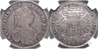Marie Terezie 1740 - 1780, 1/2 Tolar 1763