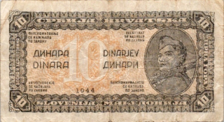 Jugoslávie, 10 Dinara 1944