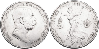 František Josef I. 1848 - 1918, 5 Koruna 1908, výroční
