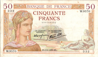 Francie, 50 Francs 1939