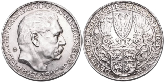 Německo, K. Goetze, Ag medaile Hindenburg 1927 D