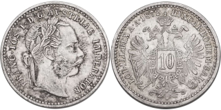 František Josef I. 1848 - 1918, 10 Krejcar 1872
