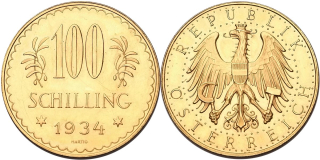 Rakousko, 100 Schilling 1934