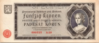 Protektorát 1939 - 1945, 50 Korun 1940, SPECIMEN