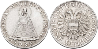 Rakousko, 5 Schilling 1935