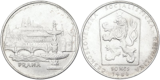 Československo 1953 - 1993, 50 Kčs 1986, Městská památková rezervace Praha