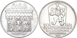Československo 1953 - 1993, 50 Kčs 1986, Městská památková rezervace Levoča