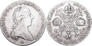Josef II. 1780-1790, Tolar křížový 1788 A