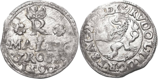 Rudolf II. 1576 - 1612, Malý groš 1596, Jáchymov - Hoffmann