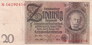 Německo, 20 Reichsmark 1929