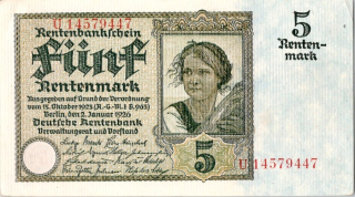 Německo, 5 Rentenmark 1926