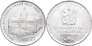 Československo 1953 - 1993, 25 Koruna 1968 - Národní muzeum v Praze
