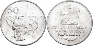 Československo 1953 - 1993, 50 Kčs 1973  Vítězný únor