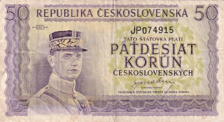 Československo 1945 - 1953, 50 Korun b.l. (1945)