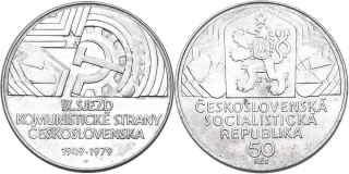 Československo 1953 - 1993, 50 Kčs 1979  IX. sjezd KSČ