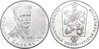 Československo 1953 - 1993, 100 Kčs 1980 Bohumír Šmeral