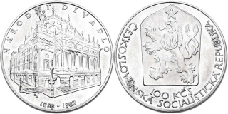 Československo 1953 - 1993, 100 Kčs 1983 - Národní divadlo v Praze