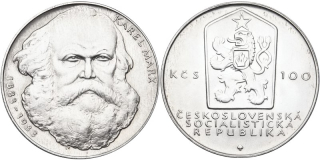 Československo 1953 - 1993, 100 Kčs 1983 - Karel Marx