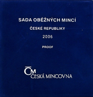 Česká republika 1993 - , Sada oběžných mincí 2006 - Proof semišový obal