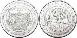 Slovenská republika 1993 - , 500 Ks 1999 běžná kvalita, tolary v Kremnici