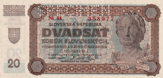 Slovenská republika 1939 - 1945, 20 Korun 1942, SPECIMEN