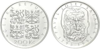 Česká republika, 200 Kč 1995, běžná kvalita, Pavel Josef Šafařík 