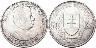 Slovenská republika 1939 - 1945, 50 korun 1944, pamětní