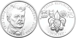 Česká republika, 200 Kč 2012, běžná kvalita, Junák, NENÍ CERTIFIKÁT!