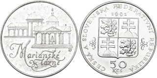 Československo 1953 - 1993, 50 Kčs 1991, Mariánské Lázně