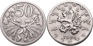 ČSR 1918 - 1939, 50 Haléř 1926 !