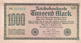 Německo, 1000 Marek 1922