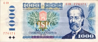 Československo 1970 - 1989, 1000 Kčs 1985