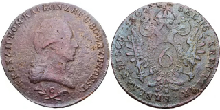 František II. 1792 - 1835, 6 Krejcar 1800 C