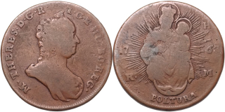 Marie Terezie 1740 - 1780, Poltura 1763 PH-KM