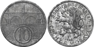 Protektorát 1939 - 1945, 10 Haléř 1942