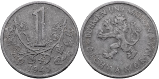 Protektorát 1939 - 1945, 1 Koruna 1943