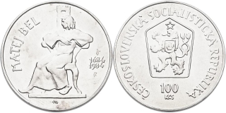Československo 1953 - 1993, 100 Kčs 1984, Matej Bel