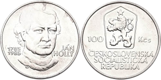 Československo 1953 - 1993, 100 Kčs 1985, Ján Hollý