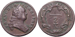 František I. Lotrinský  1745 - 1765, 1/2 Krejcar b.l.