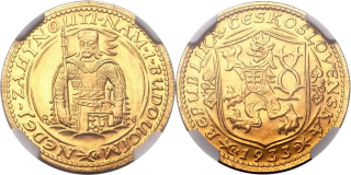 Československo 1919 - 1939, Dukát 1933 NGC etue MS63