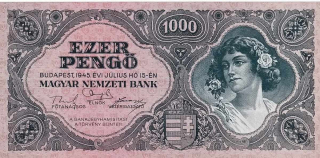 Maďarsko, 1000 Pengö 1945