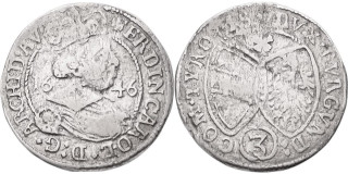 arc. Ferdinand Karel 1632 - 1662, 3 Krejcar 1646