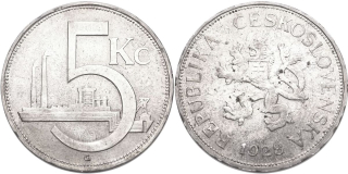 ČSR 1918 - 1939, 5 Koruna 1928