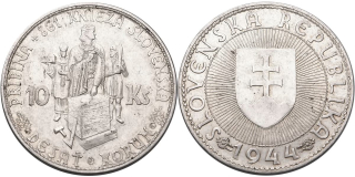Slovenská republika 1939 - 1945, 10 Korun 1944 