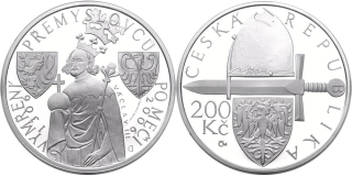 Česká republika, 200 Kč 2006 700. výročí vymření Přemyslovců po meči Proof