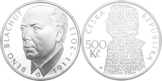 Česká republika, 500 Kč 2013 proof, Beno Blachut