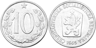 Československo, 10 Haléř 1965