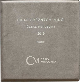 Česká republika 1993 - , Sada oběžných mincí 2019 - Proof semišový obal