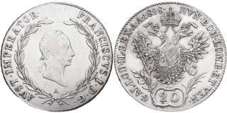 František II. 1792 - 1835, 20 Krejcar 1828 A